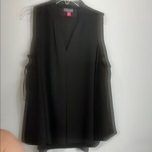 Vince Camuto Black Boxy Sleeveless Tank Top